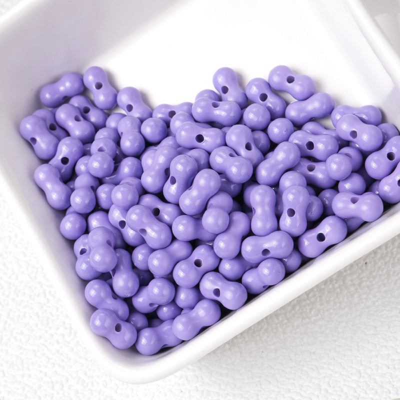 Acrylic Bone Spacer Beads 6x11mm Baking Painted 100pcs 8