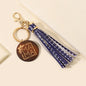 PU Tassel Keychain Metal Rainbow Color with Lobster Clasp 17
