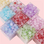 Gradient Lotus Seed Acrylic Beads 10mm Translucent Textured 100pcs 3