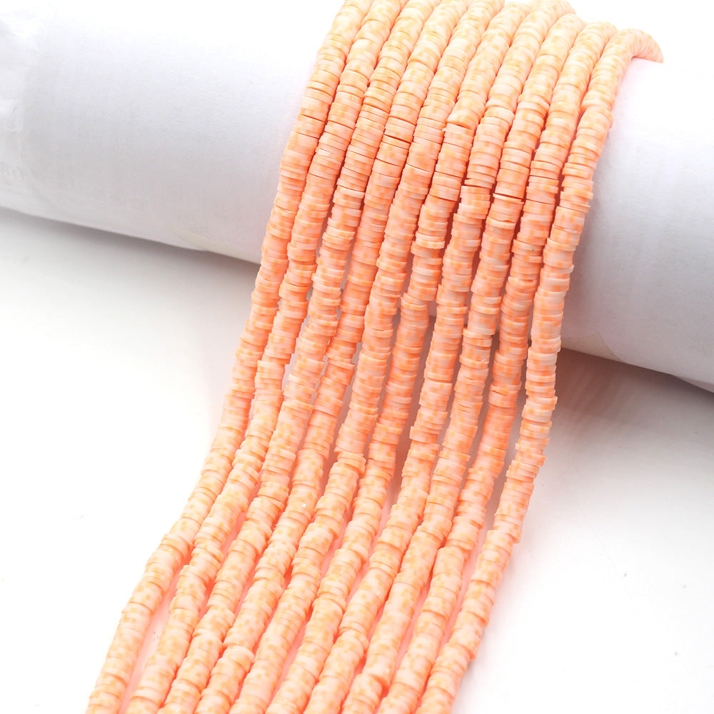 Flat Clay Beads 6mm Colorful Matte Polymer Spacer 10 Strands 9