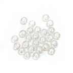 Acrylic Faceted Crackle Spacer Beads 10mm Transparent Plating 200pcs