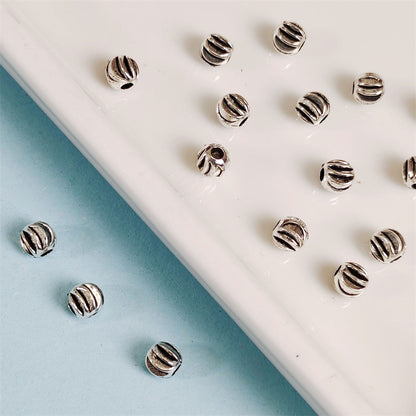 Alloy Watermelon Spacer Beads 2.5 3.5mm Tibetan Style 100pcs 3