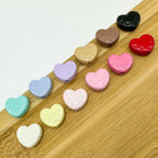 Heart Metal Beads 12mm Baking Painted Biscuit Style 20pcs 3