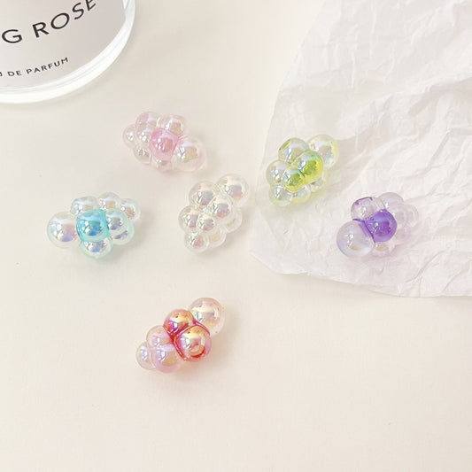 Glow In The Dark Cloud Acrylic Beads 14mm Two-Color Plating 100pcs