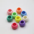 Macaron Acrylic Beads 18mm Large Hole Glossy Mixed Colors 30pcs 2