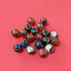 Ancient Foil Noble Lampwork Glass Beads 8 10 12 14mm Multicolor 50pcs 3
