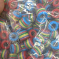 Striped Resin Beads 12mm Large Hole Multicolor Chunky 100pcs 25
