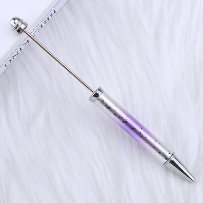 Beadable Ballpoint Pen UV Plating Starry Sky Sequins Gradient Colorful 17
