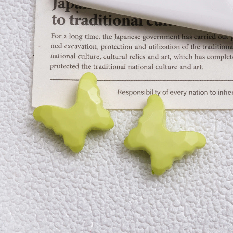 Faceted Butterfly Acrylic Beads 19mm Solid Color Bright 50pcs 9