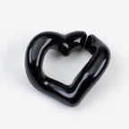 Metallic Heart ABS Plastic Open Chain Links Keychain Hardware 100pcs 6