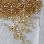 Electroplated Seed Glass Beads 4mm Faceted Multi Colored 40pcs 27
