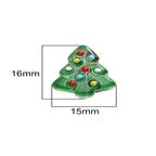 Christmas Tree Transparent Glass Beads 15x16mm Colorful Ornaments 10pcs 2
