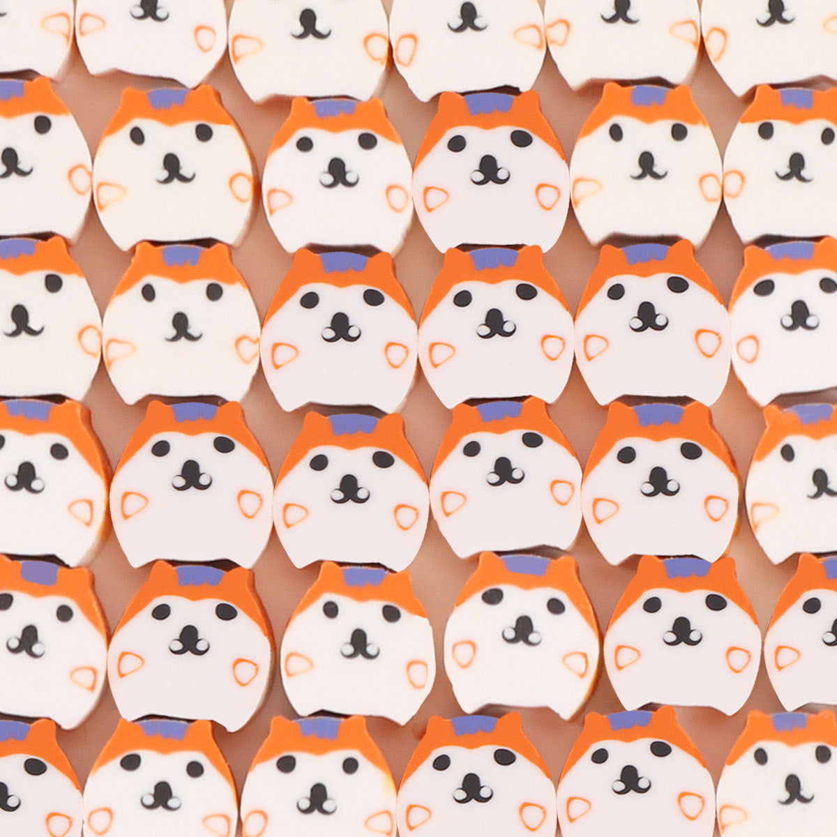 Animal Flat Clay Beads 9mm Cheerful Puppy Pattern Polymer 100pcs 6