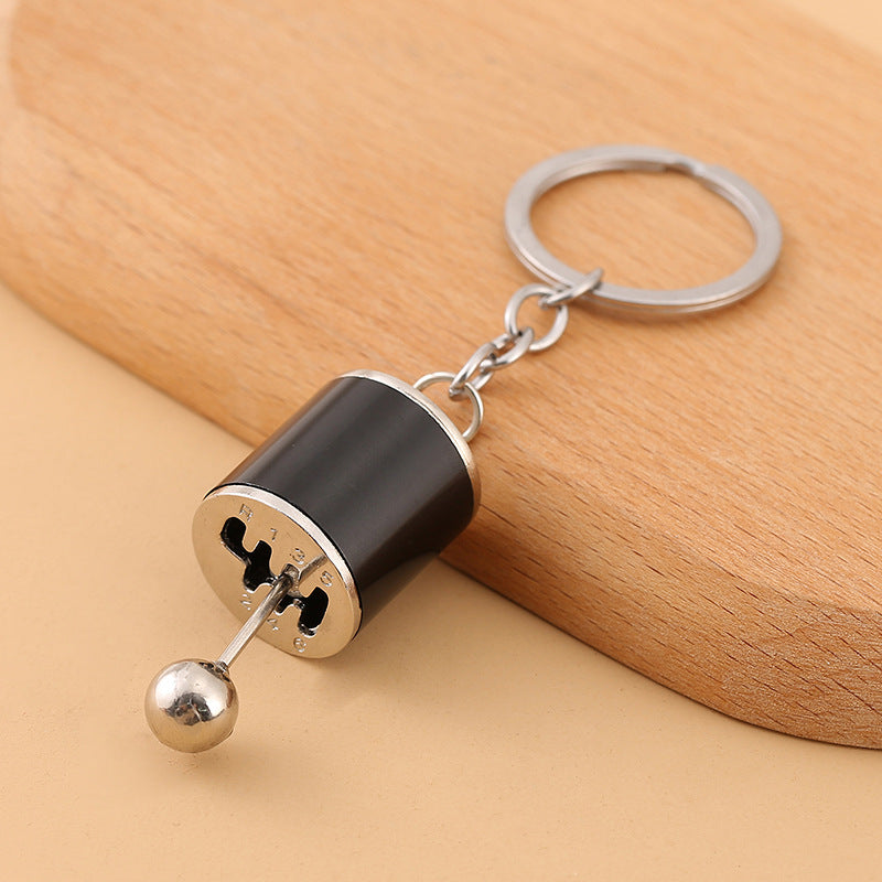 Vintage Car Shifter Keychain Zinc Alloy Movable Stick Shift Charm 4