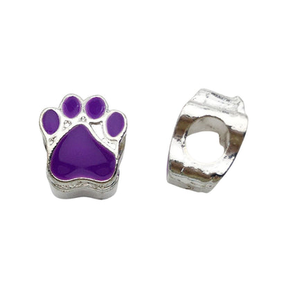 Bear Paw Metal Beads 10mm Enamel Zinc Alloy 20pcs 9