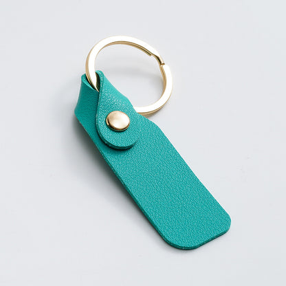 Alien Leather Keychain with Gold Rivet Accent Colorful 10