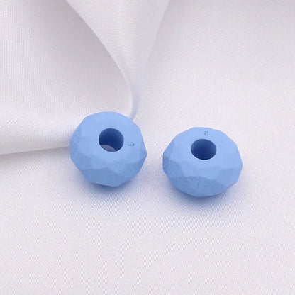 Acrylic Faceted Spacer Beads 14mm Rubberized Finish 40pcs 16