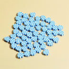 Heart Clay Beads 10mm Plaid Black White Polymer 100pcs 3