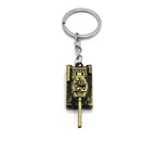 Vintage Alloy Tank Keychain Military Style Antique Finish 2