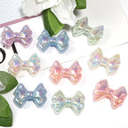 Glow Plating Double Layer Butterfly Acrylic Beads 22-29mm Pastel 50pcs 6