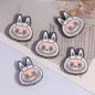 Labub Head Metal Beads 22mm Enamel Painted Alloy 10pcs 13
