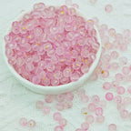 Frosted Round Glass Beads 6mm Pastel Colors with Gold Flecks 50pcs 2
