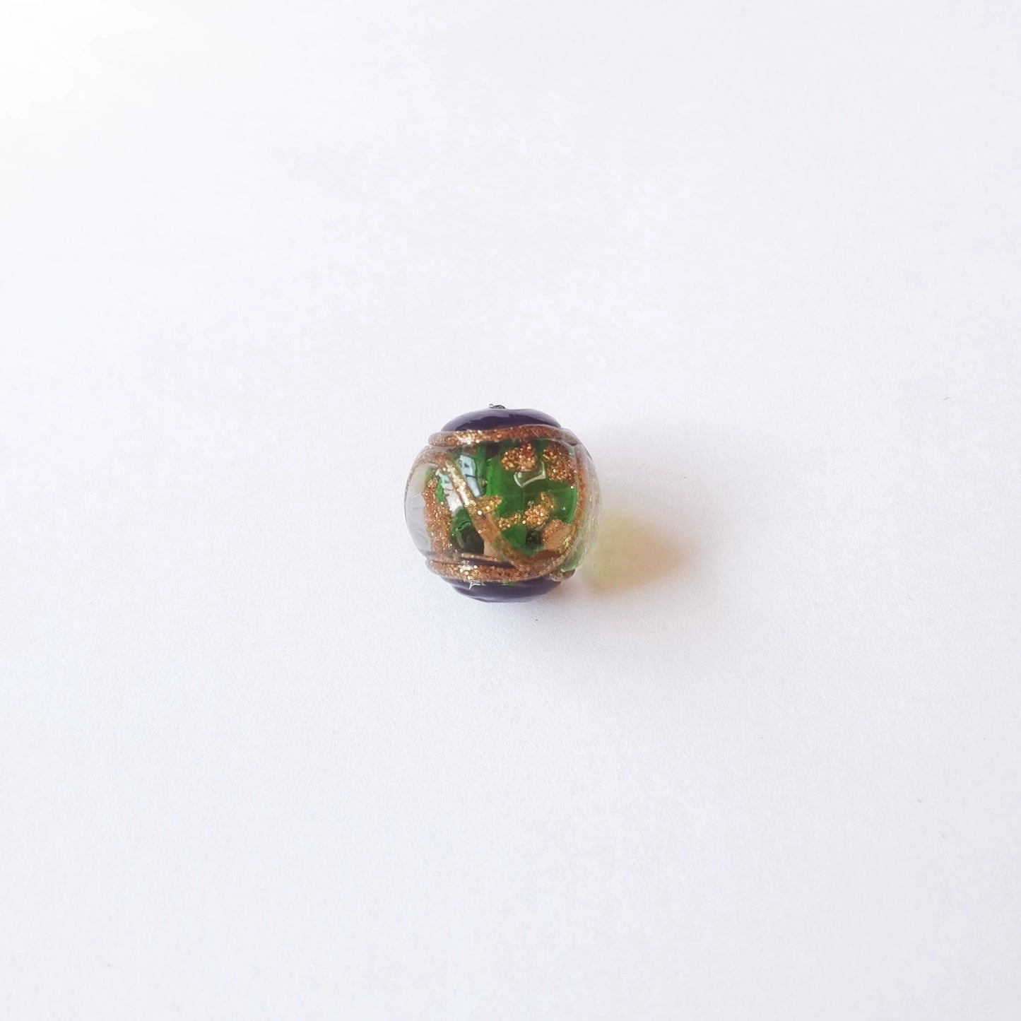 Ancient Fragrant Stained Painted Glass Beads 8mm Vintage 50pcs 8