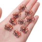Lotus Transparent Glass Beads 16x21mm Pastel Colors 5pcs 9