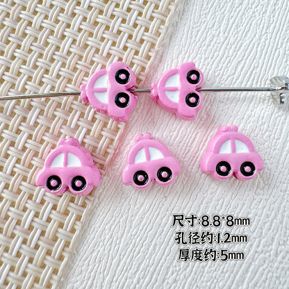 Car and Plane Metal Beads 8mm 16mm Baking Painted Alloy 20pcs 12