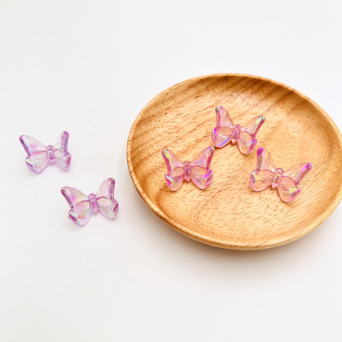 Glow Butterfly Acrylic Beads 21mm Stereo Glow in the Dark 10pcs 14