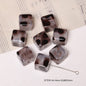 Leopard Pattern Geometric Shape Acrylic Beads Wild Animal Print 10pcs 8