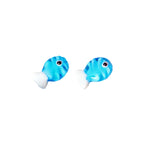 Small Fish Glass Beads 20x13mm Multi Color Glossy 10pcs 5