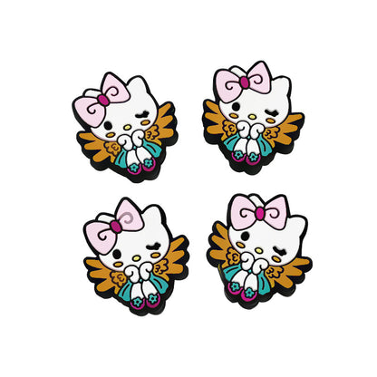 Silicone Focal Beads Kitty Pastel Bow Angel Wings 20pcs