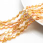Electroplated Rhombus Glass Beads 11mm Transparent Mixed Colors 20pcs 13