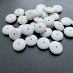 Acrylic Flat Spacer Beads 10mm 12mm Solid White 100pcs 2