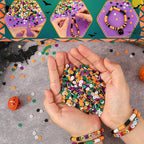Halloween Flat Clay Beads 6mm Polymer Mixed Colors 1box 2