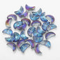 Moon Plated Transparent Crescent Glass Beads 9mm 14mm 30pcs 20