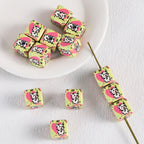 Adobe Printed Square Acrylic Beads 15mm Kitten Puppy Design 10pcs 3