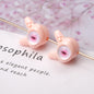 Baking Painted One-Eyed Monster Acrylic Beads 16mm Colorful Glossy 50pcs 12