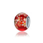 Glass Large Hole Spacer Beads 14mm Rainbow Candy Section Striped 20pcs 17