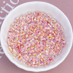 Acrylic Peanut Spacer Beads 4x6mm Transparent Plating Filled 50pcs 2