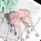 Fancy Tassel Rose Bow Acrylic Beads 40mm Rhinestone 3pcs 10
