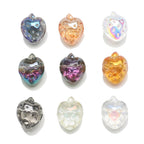 Electroplated Strawberry Glass Beads 13x16mm Iridescent 10pcs