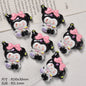 3D Enamel Character Resin Beads Glossy Pastel 2pcs 10