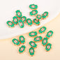 Irregular Shaped Metal Beads Double-Sided Enamel Evil Eye 20pcs 6