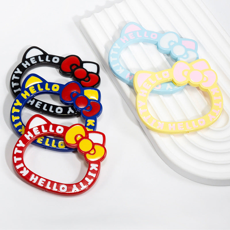 Painted Hello Kitty Acrylic Beads 72mm Colorful Bezel Frame 10pcs 3