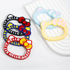 Painted Hello Kitty Acrylic Beads 72mm Colorful Bezel Frame 10pcs 3
