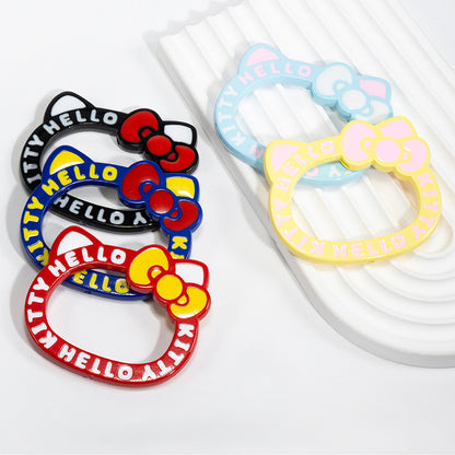 Painted Hello Kitty Acrylic Beads 72mm Colorful Bezel Frame 10pcs 3