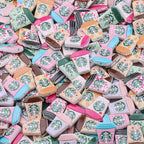 Starbuc Cup Acrylic Beads 25-30mm Pastel Mixed 50pcs 4
