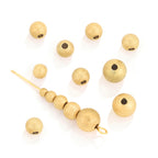 Stainless Steel Round Metal Beads 3-8mm Matte Color Retaining 50pcs